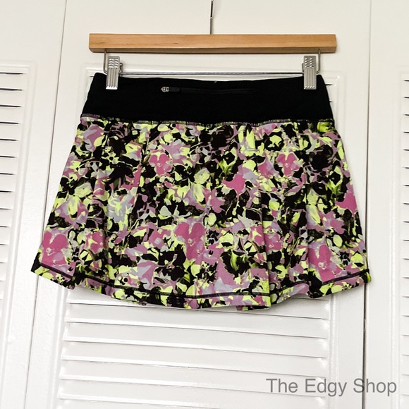 lululemon athletica | Pace Rival Mid-Rise Skirt Inflected Highlight Yellow Multi - Picture 5 of 8